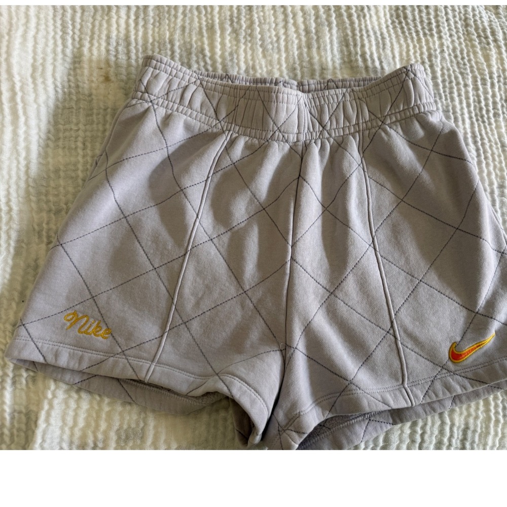 Nike Shorts Fleece Sportswear Diamond‎ Pattern DJ5366-572 Women's Size M